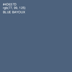 #4D637D - Blue Bayoux Color Image